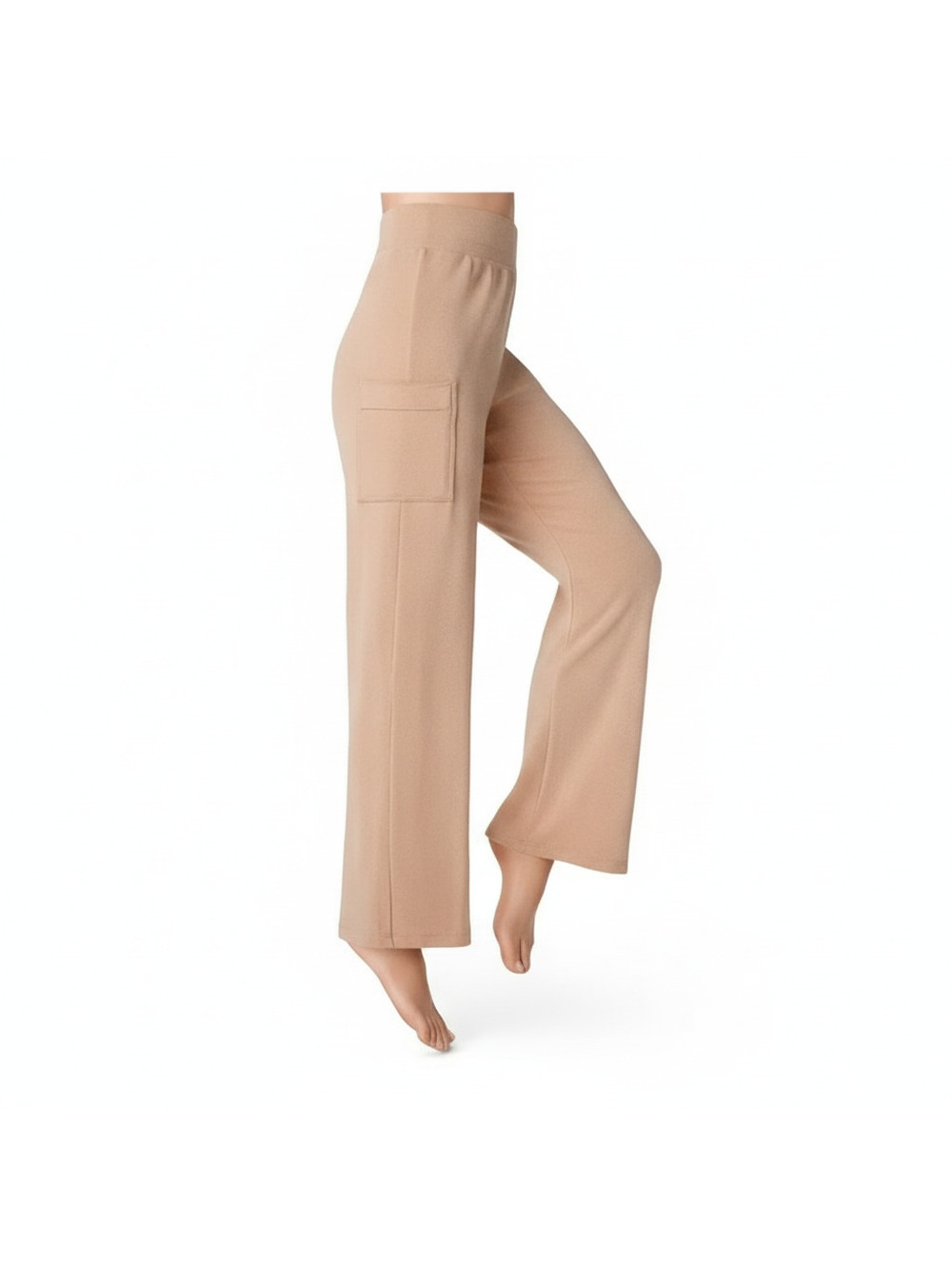 A New Day Straight Leg Lounge Pants with Cargo Pockets in Russet Brown, Size L